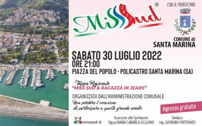 Sabato 30 Luglio 2022: Miss Sud a Policastro Santa Marina (Sa)
