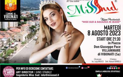 8 Agosto 2023 – Tappa Provinciale “MISS SUD & RAGAZZA IN JEANS” a Villammare di Vibonati